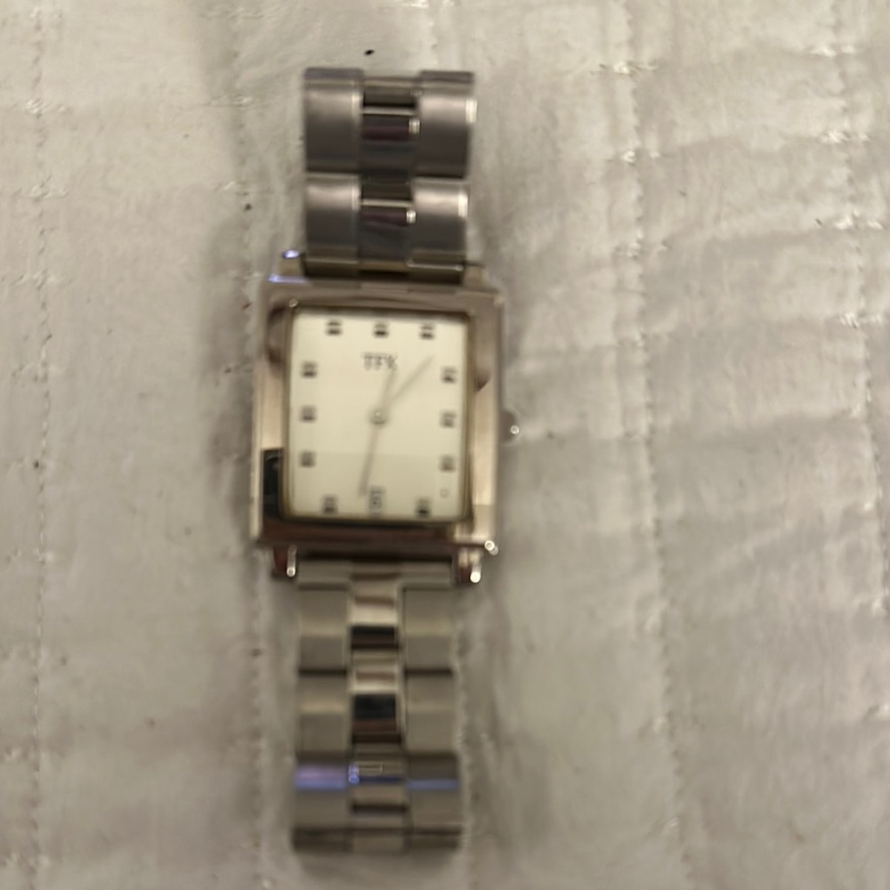 Bulova TFX Silver Square Watch